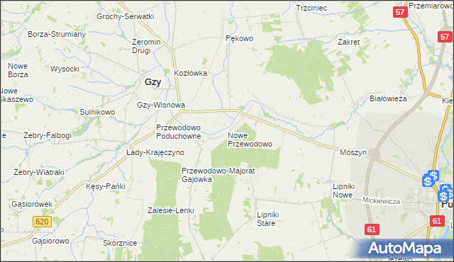 mapa Nowe Przewodowo, Nowe Przewodowo na mapie Targeo