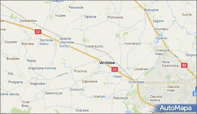 mapa Ocin, Ocin na mapie Targeo