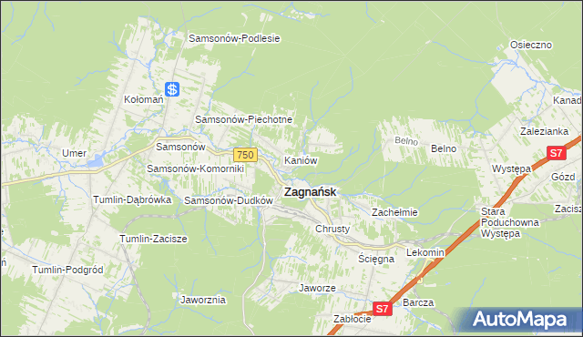 mapa Osiedle Kaniów, Osiedle Kaniów na mapie Targeo