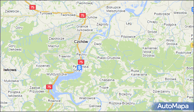 mapa Piaski-Drużków, Piaski-Drużków na mapie Targeo