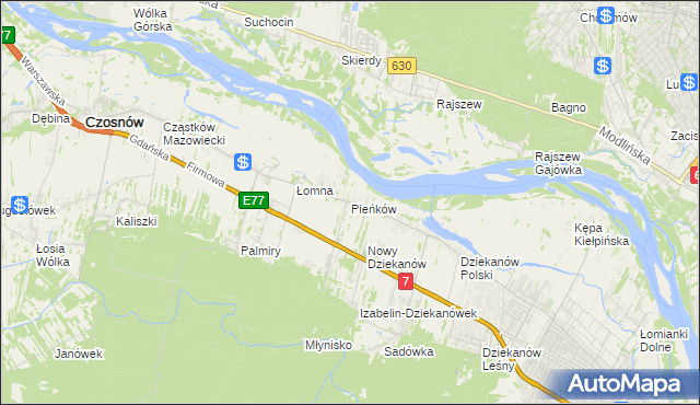 mapa Pieńków, Pieńków na mapie Targeo