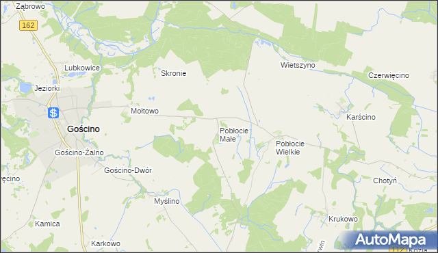 mapa Pobłocie Małe, Pobłocie Małe na mapie Targeo