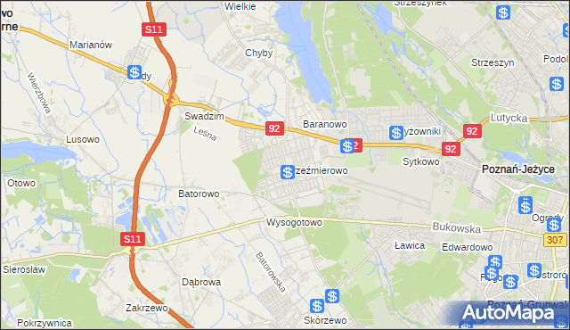 mapa Przeźmierowo, Przeźmierowo na mapie Targeo
