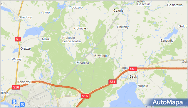 mapa Przykopka, Przykopka na mapie Targeo