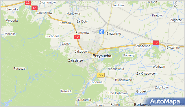 mapa Przysucha, Przysucha na mapie Targeo