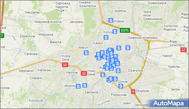 mapa Radomia, Radom na mapie Targeo