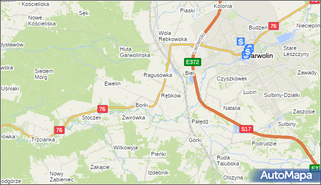 mapa Rębków, Rębków na mapie Targeo