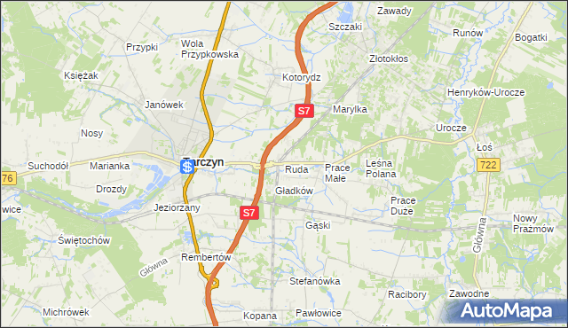 mapa Ruda gmina Tarczyn, Ruda gmina Tarczyn na mapie Targeo