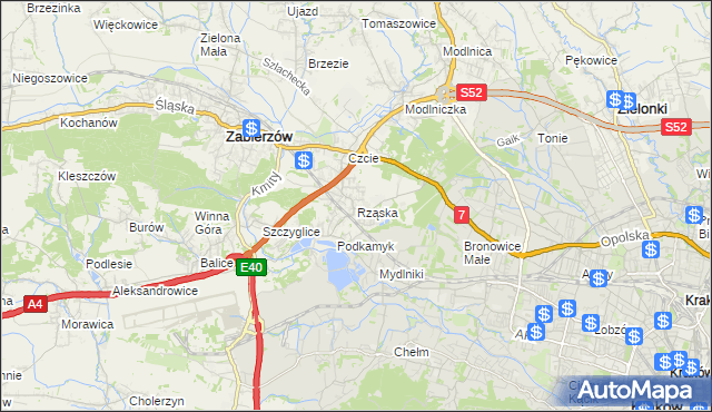 mapa Rząska, Rząska na mapie Targeo