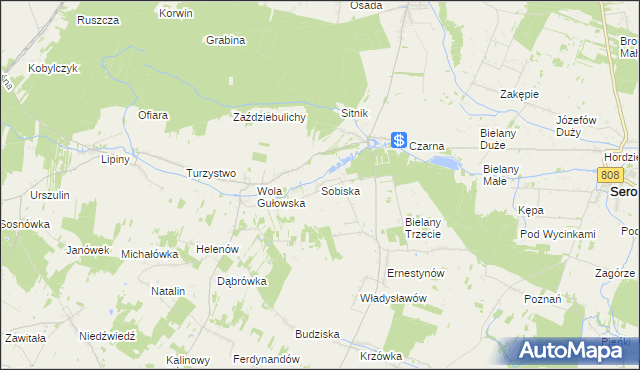 mapa Sobiska, Sobiska na mapie Targeo