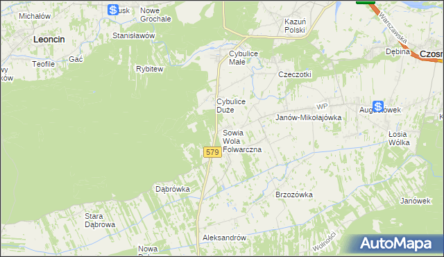 mapa Sowia Wola Folwarczna, Sowia Wola Folwarczna na mapie Targeo