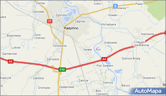 mapa Święte gmina Radymno, Święte gmina Radymno na mapie Targeo