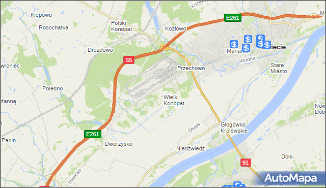 mapa Wielki Konopat, Wielki Konopat na mapie Targeo