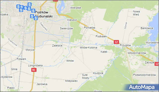 mapa Witów-Kolonia, Witów-Kolonia na mapie Targeo