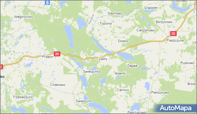 mapa Zadry, Zadry na mapie Targeo