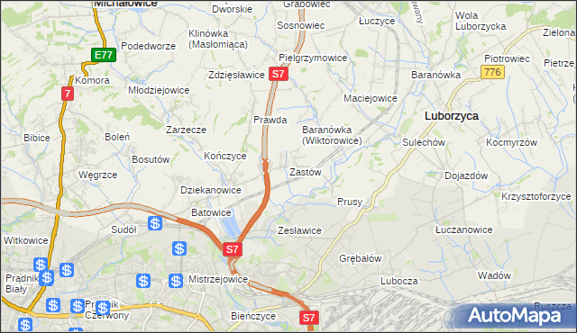 mapa Zastów, Zastów na mapie Targeo