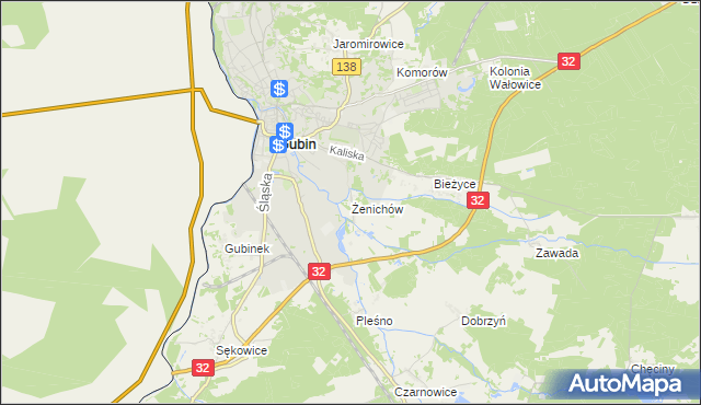 mapa Żenichów, Żenichów na mapie Targeo