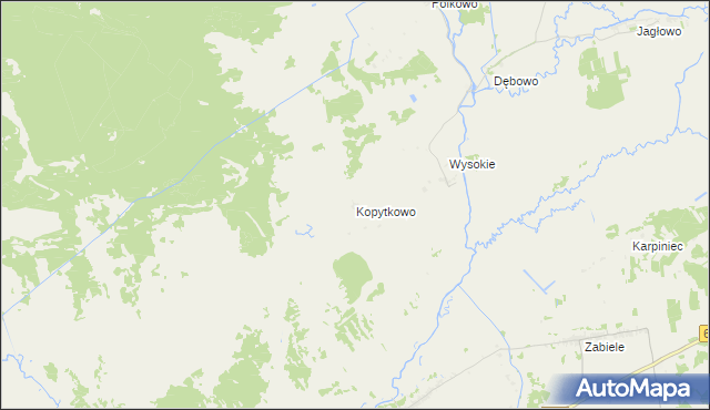 mapa Kopytkowo gmina Sztabin, Kopytkowo gmina Sztabin na mapie Targeo