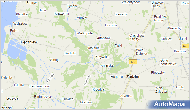 mapa Przywidz gmina Pęczniew, Przywidz gmina Pęczniew na mapie Targeo