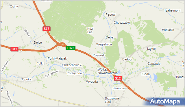 mapa Posiołek, Posiołek na mapie Targeo