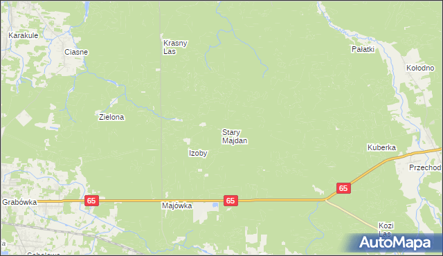 mapa Stary Majdan gmina Supraśl, Stary Majdan gmina Supraśl na mapie Targeo