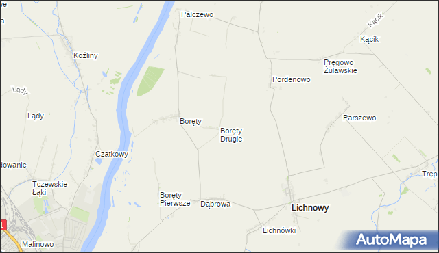 mapa Boręty Drugie, Boręty Drugie na mapie Targeo