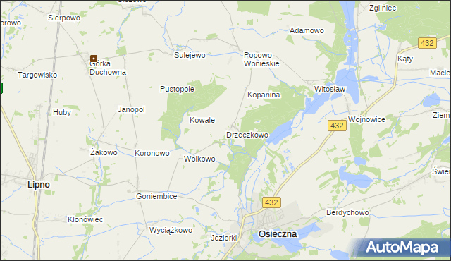 mapa Drzeczkowo, Drzeczkowo na mapie Targeo