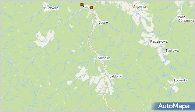 mapa Kołonice, Kołonice na mapie Targeo