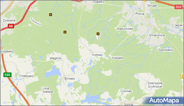 mapa Kołowo, Kołowo na mapie Targeo