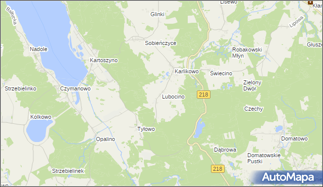 mapa Lubocino, Lubocino na mapie Targeo