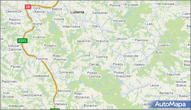 mapa Sołonka, Sołonka na mapie Targeo