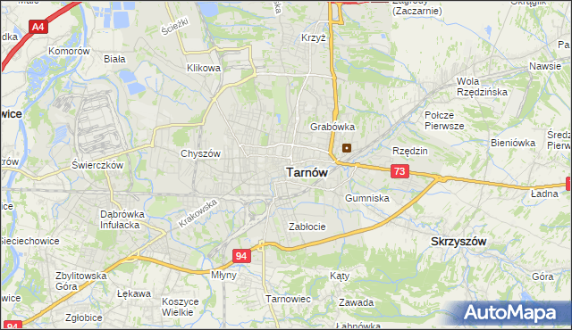 mapa Tarnów, Tarnów na mapie Targeo