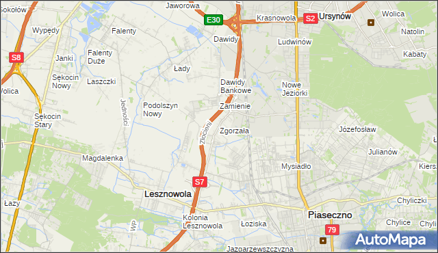 mapa Zgorzała, Zgorzała na mapie Targeo