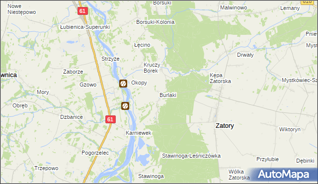 mapa Burlaki, Burlaki na mapie Targeo