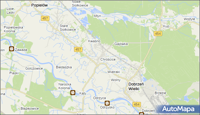 mapa Chróścice, Chróścice na mapie Targeo