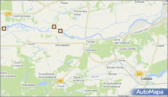 mapa Ciszkowo, Ciszkowo na mapie Targeo