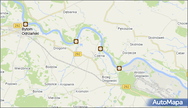 mapa Czerna gmina Żukowice, Czerna gmina Żukowice na mapie Targeo