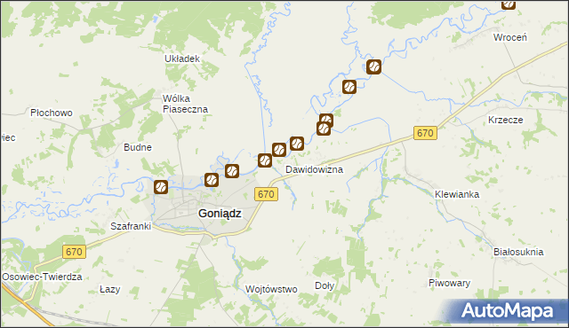 mapa Dawidowizna, Dawidowizna na mapie Targeo