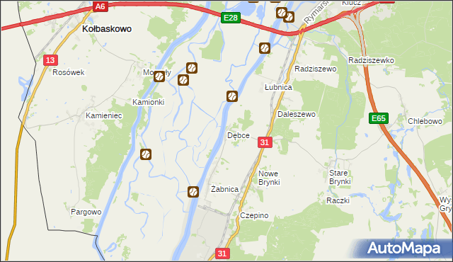 mapa Dębce, Dębce na mapie Targeo