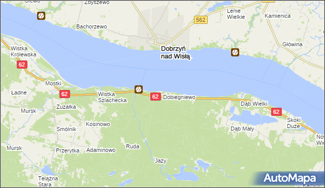 mapa Dobiegniewo, Dobiegniewo na mapie Targeo