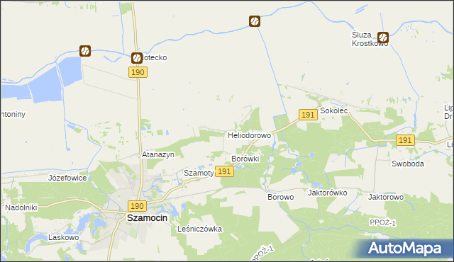 mapa Heliodorowo, Heliodorowo na mapie Targeo