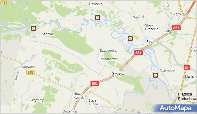 mapa Jednaczewo, Jednaczewo na mapie Targeo