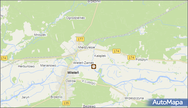 mapa Kałądek, Kałądek na mapie Targeo