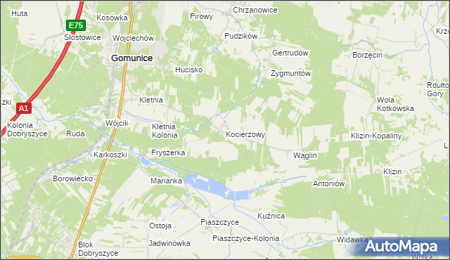 mapa Kocierzowy, Kocierzowy na mapie Targeo