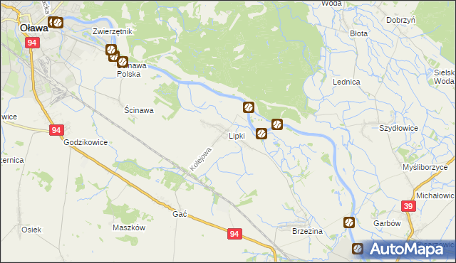 mapa Lipki gmina Skarbimierz, Lipki gmina Skarbimierz na mapie Targeo