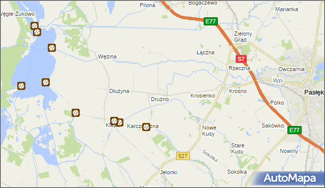 mapa Lisów gmina Elbląg, Lisów gmina Elbląg na mapie Targeo
