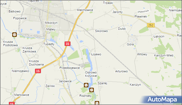 mapa Łojewo gmina Inowrocław, Łojewo gmina Inowrocław na mapie Targeo