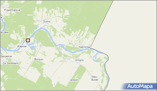 mapa Niemirów gmina Mielnik, Niemirów gmina Mielnik na mapie Targeo