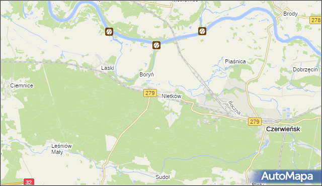 mapa Nietków, Nietków na mapie Targeo