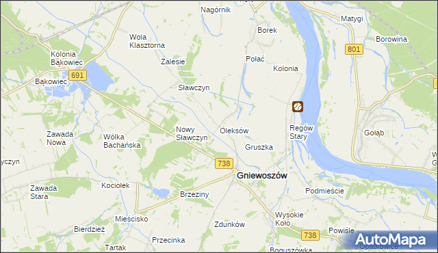 mapa Oleksów, Oleksów na mapie Targeo